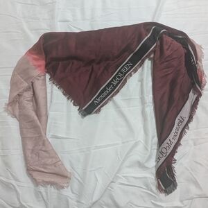 Alexander McQueen Unisex Ombre Logo Scarf